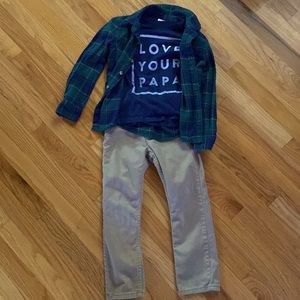 Flannel and bottoms outfit bundle